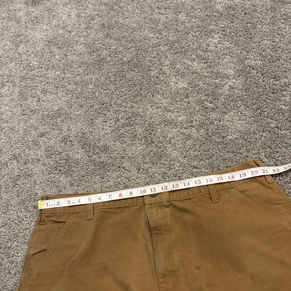 CARHARTT Mens Original Dungaree Fit Canvas Carpenter Work Pant Brown 42x30 Boot